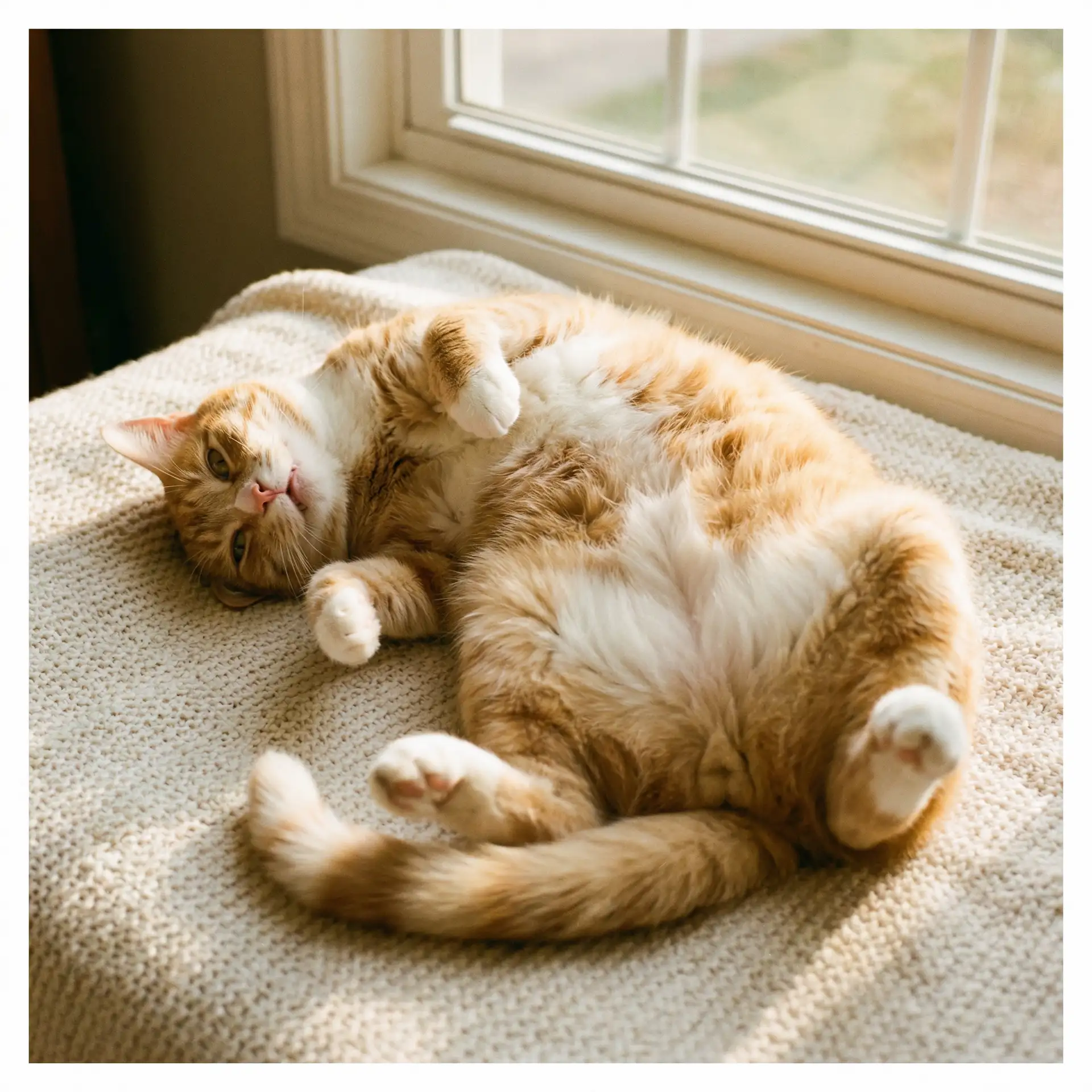 猫咪仰躺露出肚皮 - 春晚红包